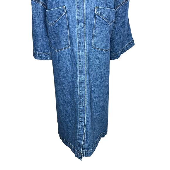 ASOS Curve Indigo Denim Shirt Dress - Picture 8 of 11